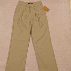Vans Alder Relaxed Pleated Pants Elm Green Women's Size 24 New with Tags
